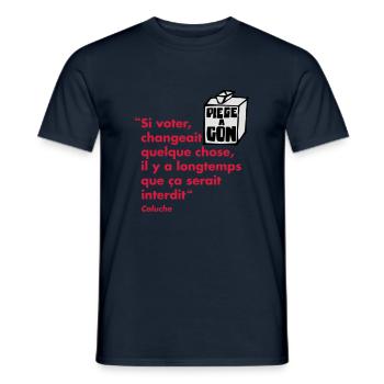 Citation - T-shirt homme - marine - Devant - AI Model Male 178 light (178cm)