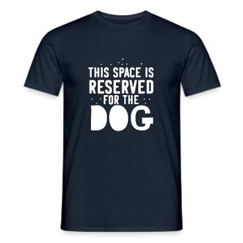 Cet espace est réservé au chien - T-shirt homme - marine - Devant - AI Model Male 178 light (178cm)
