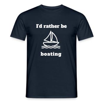 I'd rather be boating! - Männer T-Shirt - Navy - Vorne - AI Model Male 178 light (178cm)