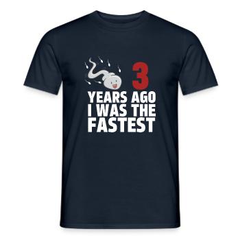 3 Years Ago I Was The Fastest - Men's T-Shirt - navy - Front - AI Model Male 178 light (178cm)