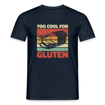 Trop cool pour le gluten - Funny Celiac Design - T-shirt homme - marine - Devant - AI Model Male 178 light (178cm)