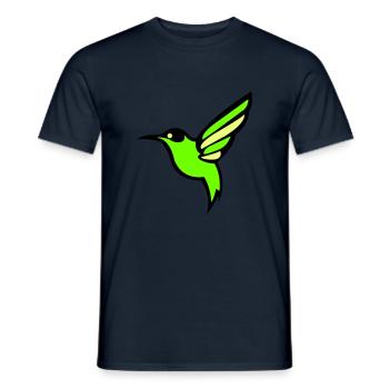 hummingbird bird silhouette - Men's T-Shirt - navy - Front - AI Model Male 178 light (178cm)