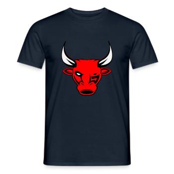 taureau taureau - T-shirt homme - marine - Devant - AI Model Male 178 light (178cm)