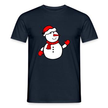 bonhomme de neige - T-shirt homme - marine - Devant - AI Model Male 178 light (178cm)