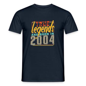 Wahre Legenden werden 2004 geboren Vintage Geburtstag - Männer T-Shirt - Navy - Vorne - AI Model Male 178 light (178cm)