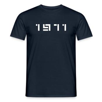 Geburtsjahr Geburtstag Born In - Made in 1971 - Männer T-Shirt - Navy - Vorne - AI Model Male 178 light (178cm)