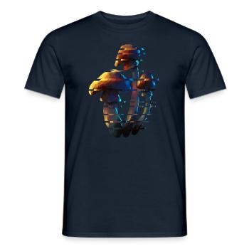 mushrooms - Men's T-Shirt - navy - Front - AI Model Male 178 light (178cm)