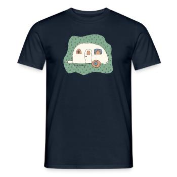 Wohnmobilanhänger frohe Feiertage - Männer T-Shirt - Navy - Vorne - AI Model Male 178 light (178cm)