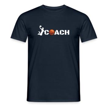 Basketball Coach Silhouette - Men's T-Shirt - navy - Front - AI Model Male 178 light (178cm)