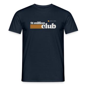 21 Million Club (Bitcoin, Crypto) - Men's T-Shirt - navy - Front - AI Model Male 178 light (178cm)
