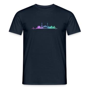 Toits de Berlin - T-shirt homme - marine - Devant - AI Model Male 178 light (178cm)
