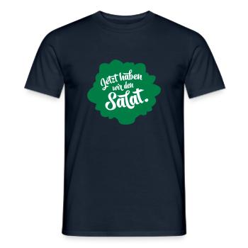 Salat zweifarbig - Männer T-Shirt - Navy - Vorne - AI Model Male 178 light (178cm)