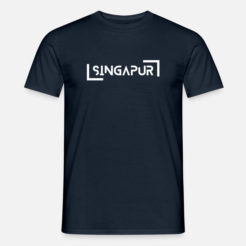 Singapur - Männer T-Shirt - Navy