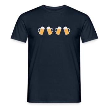 Bier - Männer T-Shirt - Navy - Vorne - AI Model Male 178 light (178cm)