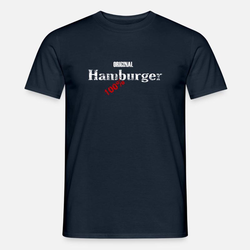 Original Hamburger - 100% - Männer T-Shirt - Navy