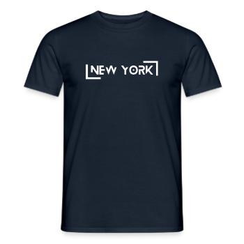 New York - Men's T-Shirt - navy - Front - AI Model Male 178 light (178cm)