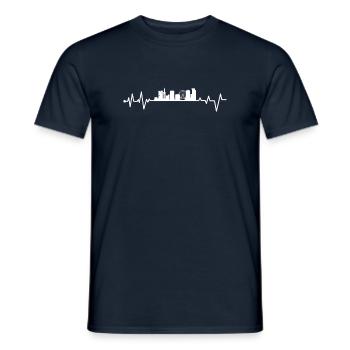 Urban Pulse Skyline - Men's T-Shirt - navy - Front - AI Model Male 178 light (178cm)