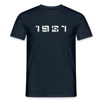 Geburtsjahr Geburtstag Born In - Made in 1987 - Männer T-Shirt - Navy - Vorne - AI Model Male 178 light (178cm)