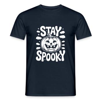 Stay Spooky Funny Halloween Design - Men's T-Shirt - navy - Front - AI Model Male 178 light (178cm)
