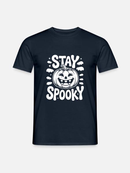 Restez effrayant drôle Halloween Design - T-shirt homme - marine