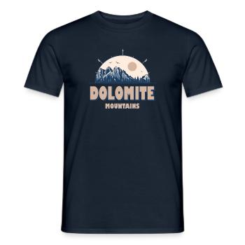 Dolomite Mountains Italy Vintage Mountain Hiking - Men's T-Shirt - navy - Front - AI Model Male 178 light (178cm)