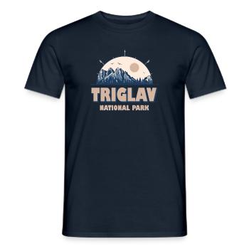 Triglav National Park Slovenia Vintage Hiking - Men's T-Shirt - navy - Front - AI Model Male 178 light (178cm)