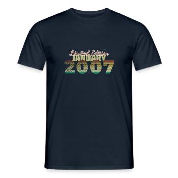 18th Birthday Limited Edition (SCR) 01/2007 - Men's T-Shirt - navy - Front - AI Model Male 178 light (178cm)