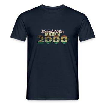 Édition Limitée 25ème Anniversaire (SCR) 03/2000 - T-shirt homme - marine - Devant - AI Model Male 178 light (178cm)