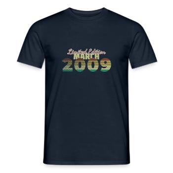 16. Geburtstag Limited Edition (SCR) 03/2009 - Männer T-Shirt - Navy - Vorne - AI Model Male 178 light (178cm)