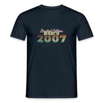 18th Anniversary Limited Edition (SCR) 03/2007 - Men's T-Shirt - navy - Front - AI Model Male 178 light (178cm)