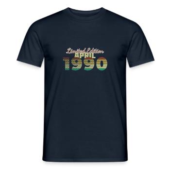 Édition limitée 35e anniversaire (SCR) 04/1990 - T-shirt homme - marine - Devant - AI Model Male 178 light (178cm)