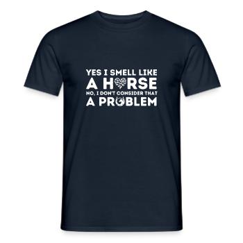 I Smell Like A Horse Rider - Men's T-Shirt - navy - Front - AI Model Male 178 light (178cm)