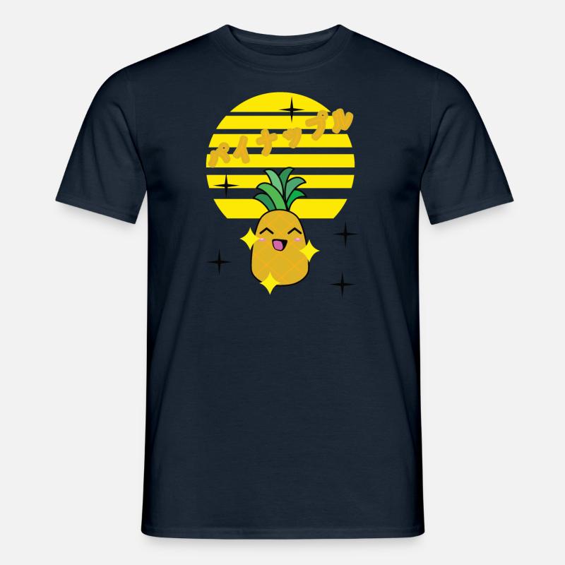 kawaii pineapple fun - Männer T-Shirt - Navy