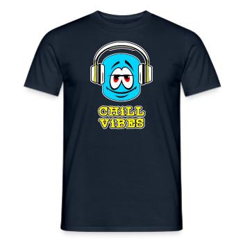 Chill Vibes mit Kopfhörern - Männer T-Shirt - Navy - Vorne - AI Model Male 178 light (178cm)