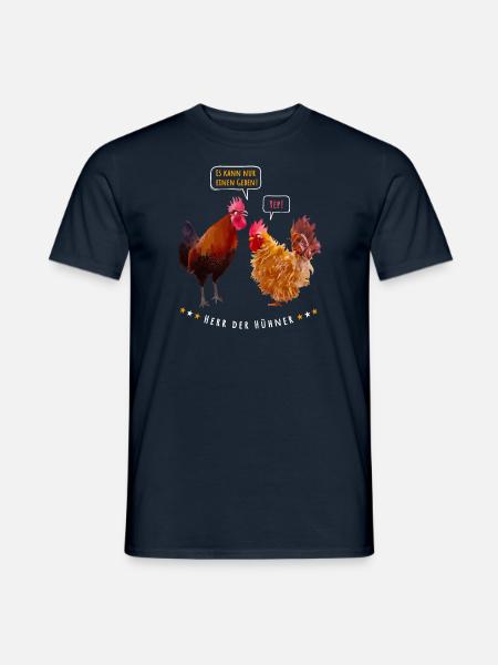 Herr der Hühner Alphatier Design Landwirt - Männer T-Shirt - Navy