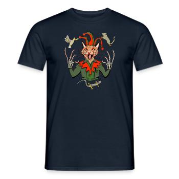Joker Katzenmehl - Männer T-Shirt - Navy - Vorne - AI Model Male 178 light (178cm)