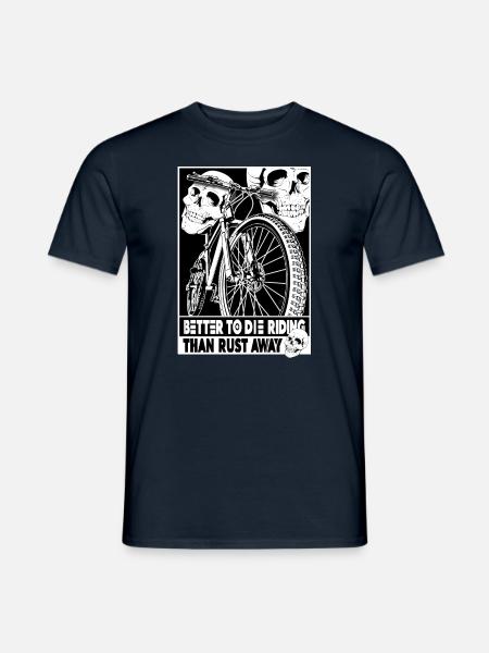 Prefer to live on the move: the motto of cyclists - Men's T-Shirt - navy