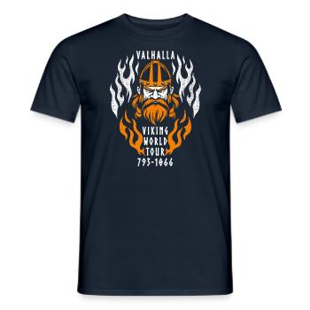 Viking World Tour - Men's T-Shirt - navy - Front - AI Model Male 178 light (178cm)