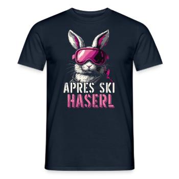 Après-ski Bunny Skier Après Ski Party Femmes - T-shirt homme - marine - Devant - AI Model Male 178 light (178cm)