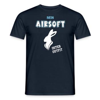 Airsoft Oster Outfit Ostern Airsoftspieler - Männer T-Shirt - Navy - Vorne - AI Model Male 178 light (178cm)