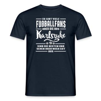 Fußball Karlsruhe - Männer T-Shirt - Navy - Vorne - AI Model Male 178 light (178cm)
