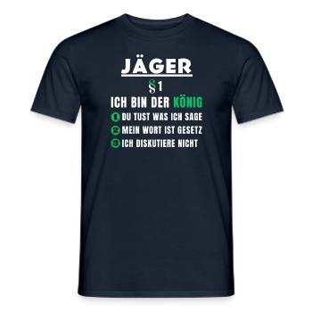 Cadeau de chasseur - Je suis le roi - T-shirt homme - marine - Devant - AI Model Male 178 light (178cm)