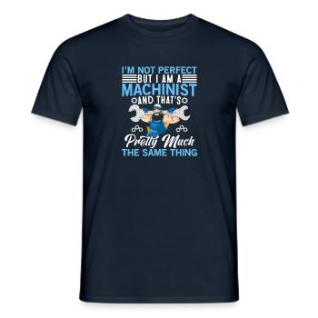 Funny Machinist Machine Operator - Men's T-Shirt - navy - Front - AI Model Male 178 light (178cm)