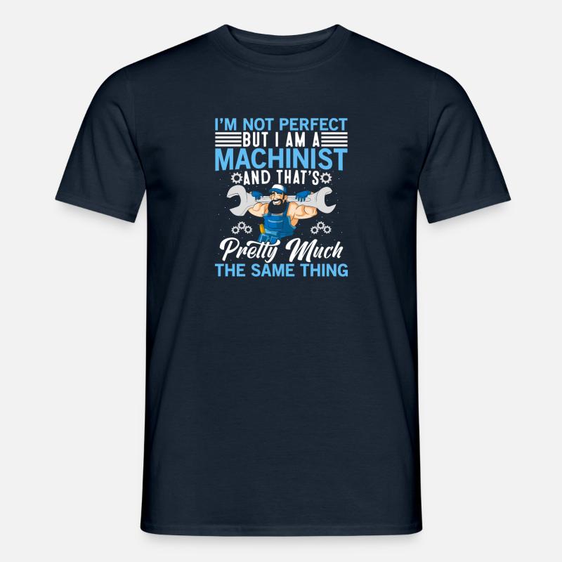 Funny Machinist Machine Operator - Männer T-Shirt - Navy