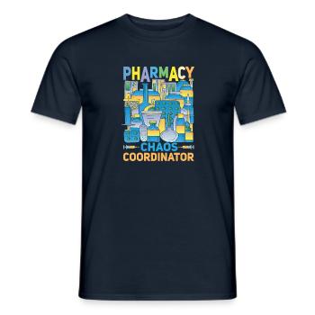 Pharmacy Chaos Coordinator Funny Pharmacist - Men's T-Shirt - navy - Front - AI Model Male 178 light (178cm)