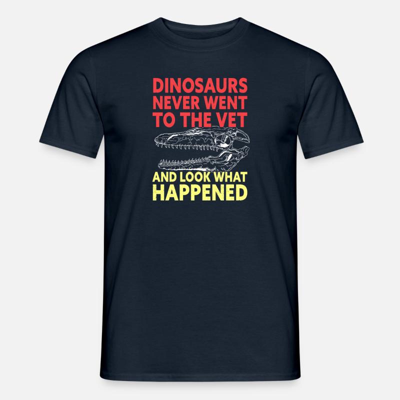 Funny Veterinary Dinosaur Veterinary Technician - Männer T-Shirt - Navy