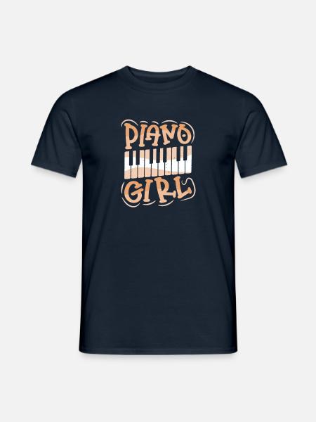 Piano Girl Piano Player - Männer T-Shirt - Navy