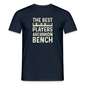 The Best Players Are On The Bench Piano Player - Men's T-Shirt - navy - Front - AI Model Male 178 light (178cm)