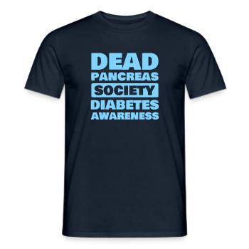 Dead Pancreas Society Diabetes Awareness T1D - Männer T-Shirt - Navy - Vorne - AI Model Male 178 light (178cm)