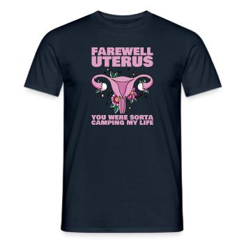 Adieu utérus Drôle d’hystérectomie Chirurgie de l’utérus - T-shirt homme - marine - Devant - AI Model Male 178 light (178cm)
